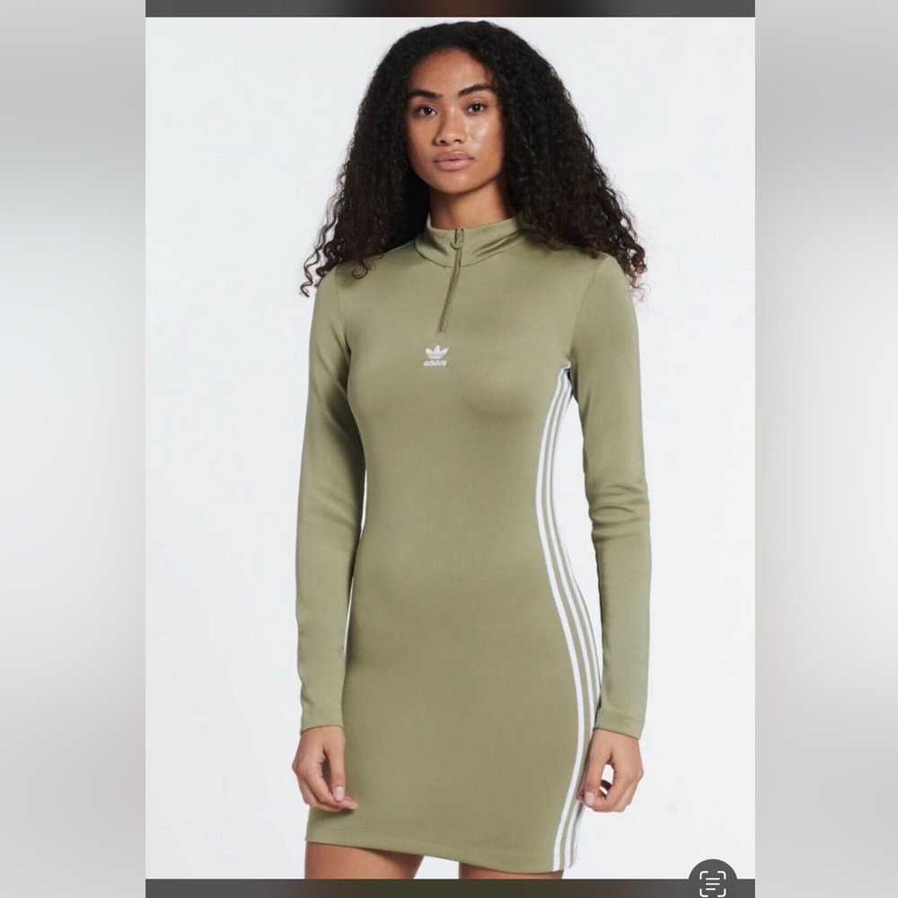 Adidas long sleeve quarter zip mock neck dress size Medium Sold out online!